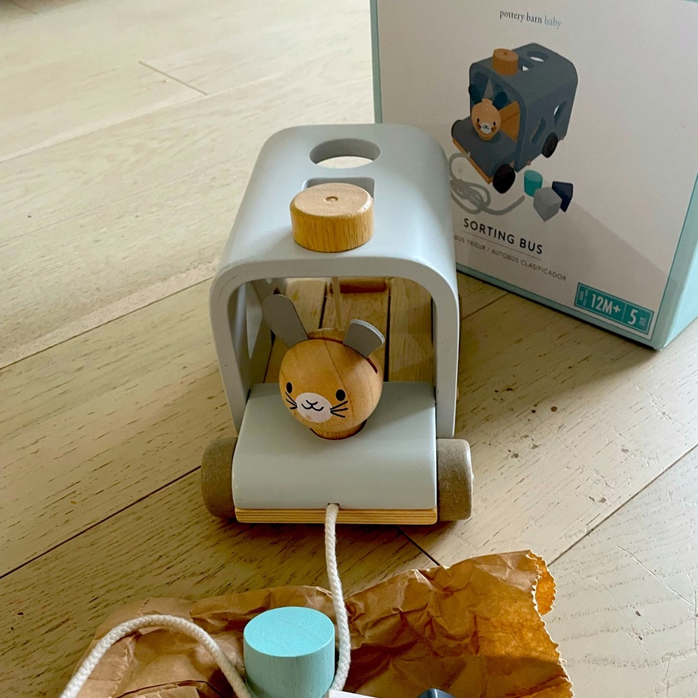 Pottery Barn Kids x Plan Toys bus